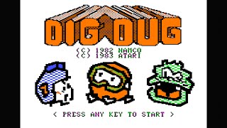 Dig dug Level 124 longplay with cheats Apple II  Atari [upl. by Htrow318]