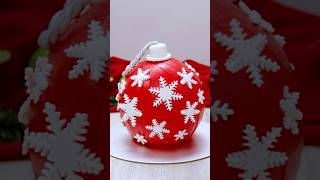 Christmas Ornament Cake Decor  3D Cake  Hoopla Recipes shortsfeed cake cakedecorating [upl. by Aelam472]