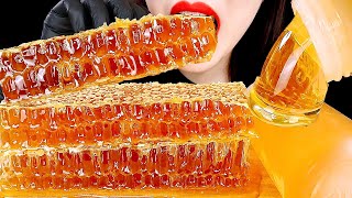 ASMR RAW HONEYCOMB HONEY JELLY 벌집꿀 꿀젤리 먹방 MUKBANG EATING SOUNDS 咀嚼音ハニカム  ZOEY ASMR [upl. by Jos]