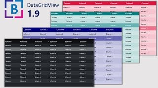 THEMES New Bunifu DatagridView 19 with Themes C vb Net [upl. by Nydia]