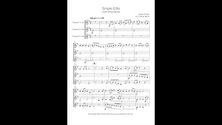 Simple Gifts Lord of the Dance Clarinet Trio [upl. by Phylys]