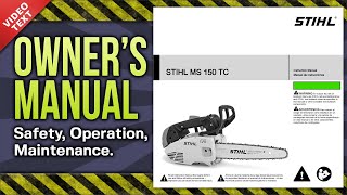 Owners Manual STIHL MS 150 TC Chain Saw [upl. by Fia]