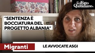 Trattenimento migranti bocciato le avvocate di Asgi quotÈ una bocciatura del progetto Albaniaquot [upl. by Fabrin99]