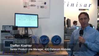 Finisar 40G QSFP Module Technology Demonstration ECOC 2013 [upl. by Durarte]