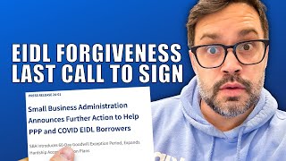 EIDL Forgiveness Petition Last Call to Sign [upl. by Aiket801]