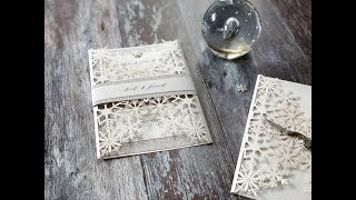 Winter Wedding Invitations  DIY winter wedding invitations with snowflakes [upl. by Myrta]