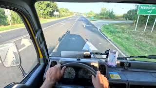 Nissan Cabstar morning POV drive  Extra Diesel sound [upl. by Eylatan]