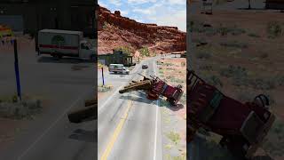 Realistic Highway Car Crashes 65  BeamNGdrive [upl. by Rednal]