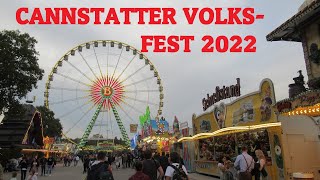 Cannstatter Volksfest 2022 Impressionen der Fahrgeschäfte auf dem Wasen [upl. by Marika]