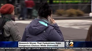 Research Shows Pedestrians Make Dangerous Decisions While Distracted [upl. by Ynoble]