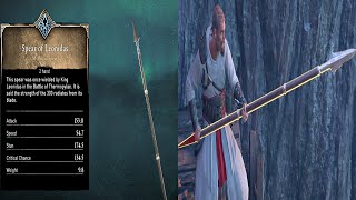 Assassins Creed Valhalla  300 Legendary Spear of Leonidas Weapon Showcase  Location 2021 [upl. by Winston988]