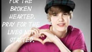 Pray Justin Bieber Lyrics [upl. by Seiuqram708]