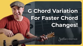 G Chord Trick for Faster Changes   Guitar for Beginners [upl. by Theodor51]