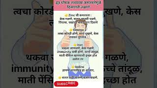 या पोषक तत्वाच्या कमतरतेमुळे दिसणारी लक्षणे  health tips in marathi SSG MARATHI [upl. by Dari]