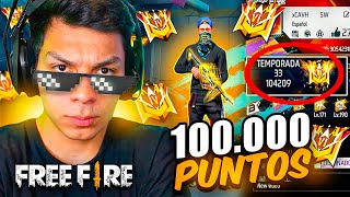 JUGANDO EN UNA CUENTA CON 100000 PUNTOS en FREE FIRE top 4 del mundo [upl. by Wolk522]