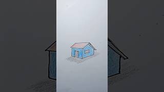 Draw house art easydraw drawing howtodraw 3d house shorts [upl. by Winifred]