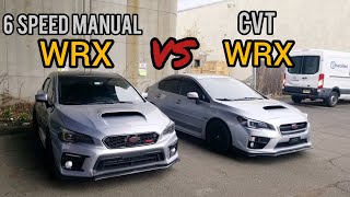 6Speed Manual Subaru WRX vs CVT WRX [upl. by Gold]