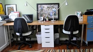 Images of 2 Person Desk For Home Office  Home Design Ideas [upl. by Ing]