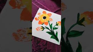 Water colour flower 🌺 art 🎨youtubeshortsytshortsartshortsviralvideo [upl. by Onitrof]