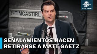 Por escándalo sexual Matt Gaetz se retira de la nominación como fiscal general de EU [upl. by Belda]