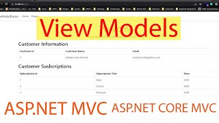 View Models in ASPNET Core MVC  view model net mvc  bind view with multiple models aspnet mc [upl. by Azalea]