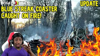 Conneaut Lake Park Blue Streak Caught On Fire [upl. by Monti]