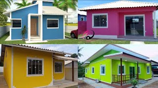 20 IDEIAS DE CORES PARA FACHADAS DE CASAS SIMPLES  Casas Populares  MINHA CASA MINHA VIDA 2024 [upl. by Alvar]