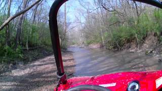 RZR 570 cliffs insane terrain creek crawling [upl. by Drol]