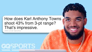 Karl Anthony Towns Replies to Fans on the Internet  Actually Me  GQ Sports [upl. by Seppala700]