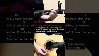 Total Eclipse Of The Heart  Bonnie Tyler  Easy Guitar Tutorial For Beginners CHORDS amp LYRICS [upl. by Neiv]