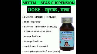 MeftalSpas syrup Uses Dosage Side Effects  Dicyclomine Hydrochloride amp Simethicone Suspension [upl. by Launame]