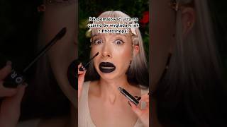 Mój tajny trick na idealne czarne usta 🖤👀 makeuptricks makijaż makeup shorts [upl. by Naesed]