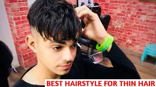 Best Hairstyle For Thin Hair  Messy Fringe Cut [upl. by Notsgnik]