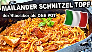 Mailänder Schnitzel Topf aus dem Dutch Oven mega lecker  The BBQ BEAR [upl. by Javier]