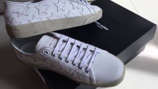 Saint Laurent sneakers with stars Saint Laurent sneakers con estrellas [upl. by Llamaj]