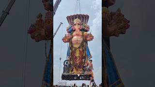 Kairathabad Ganesh Immersion In Hussain Sagar ganeshchaturthi ganesh kairathabadganesh [upl. by Enattirb662]