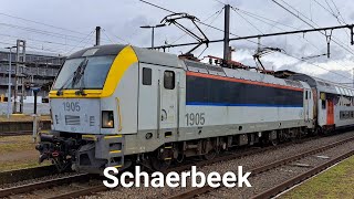 Treinen door Schaerbeek  SNCB NMBS [upl. by Lyudmila]