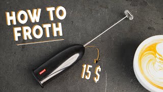 How To Make Latte Art with 15 Milk Frother [upl. by Medorra]