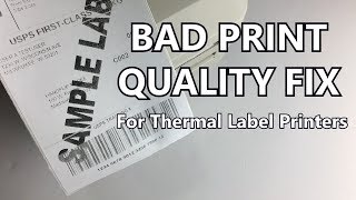 How to print clear dark shipping label for Thermal Label Printer 3 Ways to fix Bad Printing Quality [upl. by Suu]