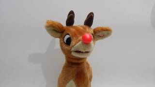 VTG Gemmy Rudolph The Red Nosed Reindeer Talking Singing Light up Animated [upl. by Rotceh437]