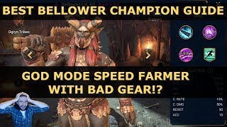 Bellower Farming 123  Raid Shadow Legends Guide  Farm Build Gear  Artifacts  Spider Discussion [upl. by Spearing]