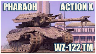 Pharaoh Action X amp WZ122 TM • Raseiniai Heroes WoT Blitz [upl. by Adiasteb]