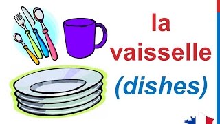 French Lesson 82  Kitchen Utensils Appliances Vocabulary Ustensiles de cuisine Utensilios de cocina [upl. by Derrick986]