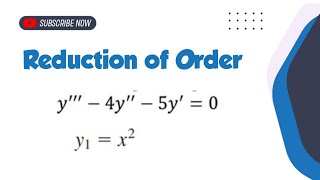 Reduction of order method  Ode  Example [upl. by Colby611]