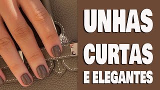 Unhas curtas e elegantes 6 cores de esmaltes para você se inspirar [upl. by Haidadej]