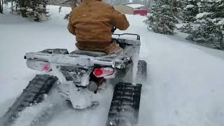 Testing out sportsman 570 with tracks [upl. by Okomot]