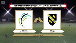 RYGBI BYW Coleg y Cymoedd v Coleg Sir Gar  Rygbi Pawb  S4C [upl. by Esikram542]