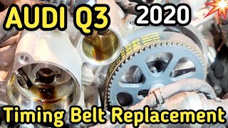 2020 VW  Audi Q3 14TSI Cam Timing Belt Replacement [upl. by Notxarb165]