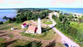 Aerial Footage Tawas Point State Park amp Lighthouse [upl. by Arria]