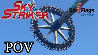 Sky Striker POV New 2024 At Six Flags Great America [upl. by Tirrell566]